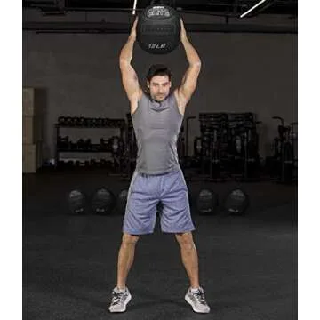 Champion Sports PRX12 Rhino Promax Elite Slam Balls, 12 lb, Soft Shell with Non-Slip Grip, Medicine Wall Exercise Ball for Weightlifting, Plyometrics, Cross Training, & Home Gym Fitness