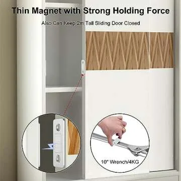 Cabinet Door Magnets Jiayi 10 Pack Ultra Thin Magnetic Door Catch Stainless Steel Drawer Magnet Catch for Sliding Door Closure Kitchen Cabinet Closer Cupboard Closet Door Magnetic Latches Hardware