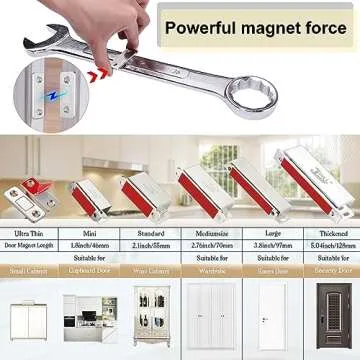 Cabinet Door Magnets Jiayi 10 Pack Ultra Thin Magnetic Door Catch Stainless Steel Drawer Magnet Catch for Sliding Door Closure Kitchen Cabinet Closer Cupboard Closet Door Magnetic Latches Hardware
