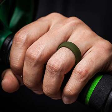 ThunderFit Silicone Wedding Bands - Perfect for Active Men