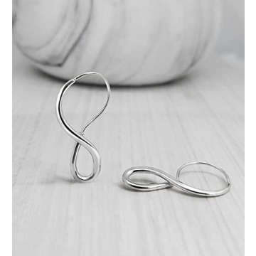 Hoops & Loops Sterling Silver Infinity Earrings for All Day Wear