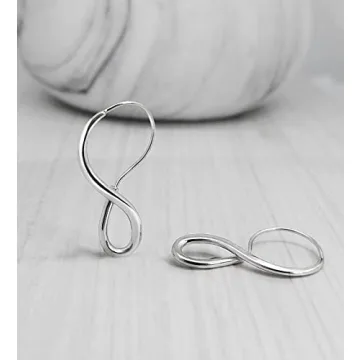 Hoops & Loops Sterling Silver Infinity Earrings for All Day Wear