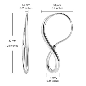 Hoops & Loops Sterling Silver Infinity Earrings for All Day Wear