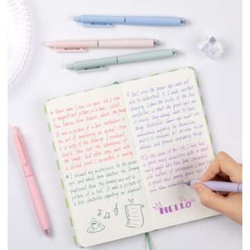 Pastel Colored Gel Pens for Smooth Writing and Creativity