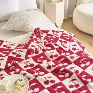Ultra Soft Checkered Knitted Blanket for All Occasions