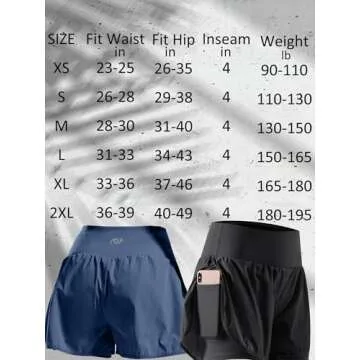 CADMUS 2-in-1 Women's Workout Shorts with Pockets