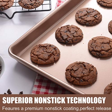 2-Piece JOHO BAKING Nonstick Cookie Sheet Set