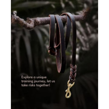 Durable FAIRWIN Leather Dog Leash for All Breeds 6ft