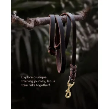 Durable FAIRWIN Leather Dog Leash for All Breeds 6ft