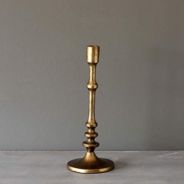 Park Hill Cast Aluminum Candle Stick Holder in Gold