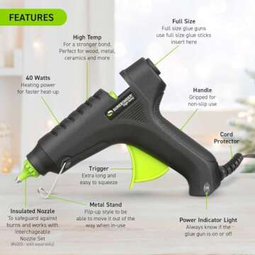 Surebonder Hot Glue Gun Kit with 20 Sticks