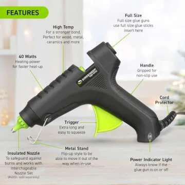 Surebonder Hot Glue Gun Kit with 20 Sticks
