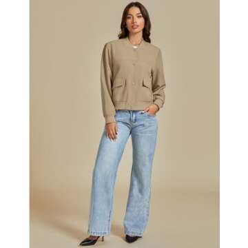Luvamia Bomber Jacket - Stylish and Versatile Women's Wear
