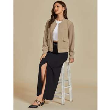 Luvamia Bomber Jacket - Stylish and Versatile Women's Wear