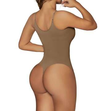 SHAPERX Bodysuit for Women Tummy Control Shapewear Seamless Sculpting Thong Body Shaper Tank Top,SZ5...
