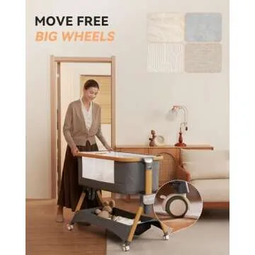 Cozy2 Baby Bassinet Portable Crib with Adjustable Height