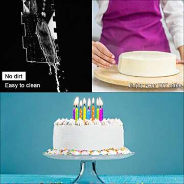 Patelai 6 Pieces Clear Acrylic Cake Smoother Scraper Large Cake Comb for Icing Frosting Buttercream and Soft Plastic Smoother Scraper