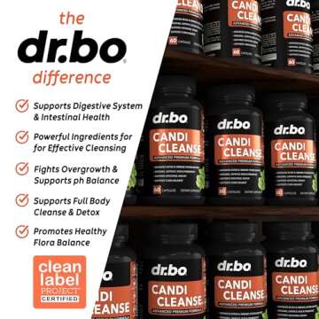 Candi Cleanse Support Supplement Pills - Anti Overgrowth Supplements for Women & Men - Extra Strength Balance Control Probiotic Complex Cleanser - Natural Oral Herbal Oregano & Caprylic Acid Capsules