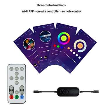 YQL RGB led Corner Floor lamp 57'' Compatible with Alexa Smart Gaming Light bar Music sync Color Changing Ambient Mood Lighting for Bedroom Living Room House （Black Pack 1 L Base）