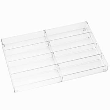 MyGift Acrylic Sunglass Organizer Tray with 8 Compartments