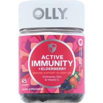 OLLY Immunity Gummy - Immune Support with Elderberry, Zinc, and Vitamin C