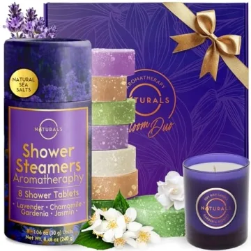 O Naturals 8-Pcs Shower Steamers Aromatherapy Gift Set - Relaxation Spa Essentials