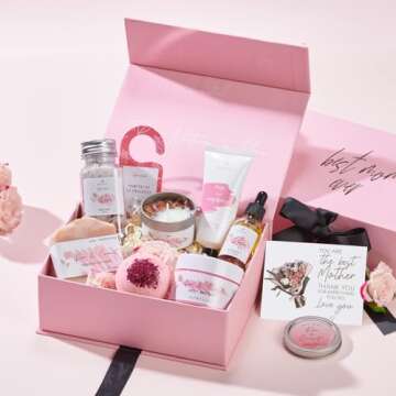 Peacoeye Spa Gifts for Mom - Relaxation Gift Box for Self-Care