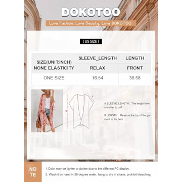 Dokotoo Women’s Summer Beach Kimono Cover Up - Stylish & Comfortable