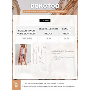 Dokotoo Women’s Summer Beach Kimono Cover Up - Stylish & Comfortable