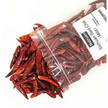 Natruen Whole Dry Szechuan Chinese Red Chili Pods 4 Oz, Mild, Facing Heaven Chili, Spicy Sichuan Dri...