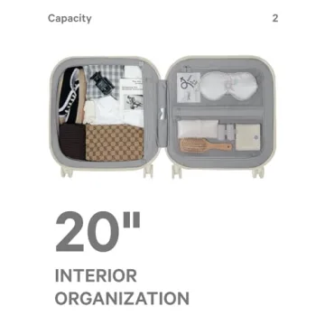 Artrips 20'' Lightweight Hardside Luggage with 8 Spinner Wheels