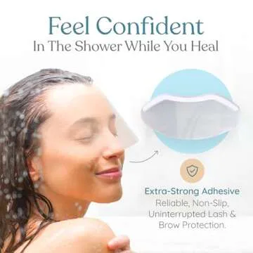 Eyelash Shield Shower Visor For Adults - 100 Eye Shields for After Surgery Shampoo, Microblading Supplies Permanent Makeup Supplies - Lash Guard - Eyelash Protector - Eye Shield After Cataract Surgery