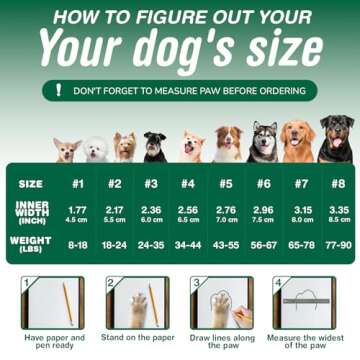 Aokown Dog Shoes for Small Dogs, Waterproof Dog Boots for Winter Snow, Summer Hot Pavement, Dog Boot...