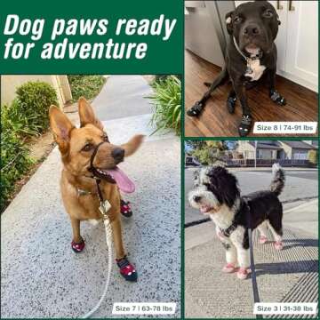 Aokown Dog Shoes for Small Dogs, Waterproof Dog Boots for Winter Snow, Summer Hot Pavement, Dog Booties & Paw Protectors Size 1