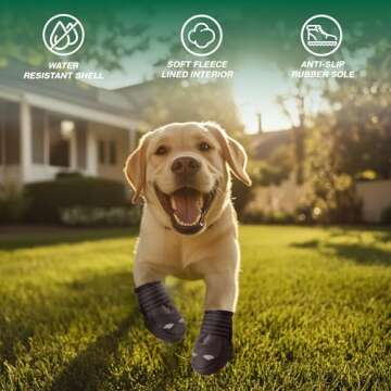 Aokown Dog Shoes for Small Dogs, Waterproof Dog Boots for Winter Snow, Summer Hot Pavement, Dog Booties & Paw Protectors Size 1