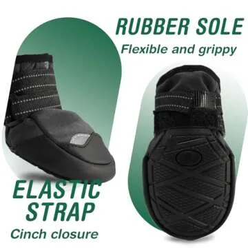 Aokown Dog Shoes for Small Dogs, Waterproof Dog Boots for Winter Snow, Summer Hot Pavement, Dog Booties & Paw Protectors Size 1