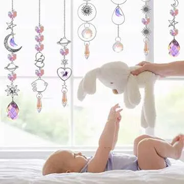 Elegant Silver Suncatcher Set for Home and Garden Decoration