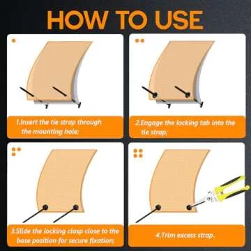 100PCS Nylon Cable Tie Buckle for Automotive and DIY Repairs