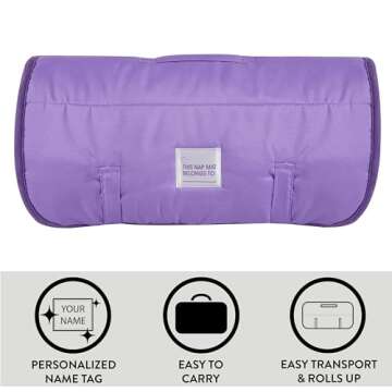 Idea Nuova Disney Minnie Mouse Super Soft Toddler Quilted Nap Mat with Built in Pillow, 26"" x46, Multicolor