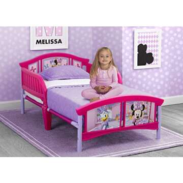 Delta Children Plastic Toddler Bed, Disney Minnie Mouse