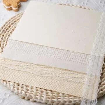 LewuwoPoing 15Pcs Handmade Scrapbook Art Paper Craft Textured Paper Colorful A5 sheet Mesh Special Paper Mix for Scrapbooking Junk Journal Journaling Supplies DIY Materials,5.8x8.2 inches (White)