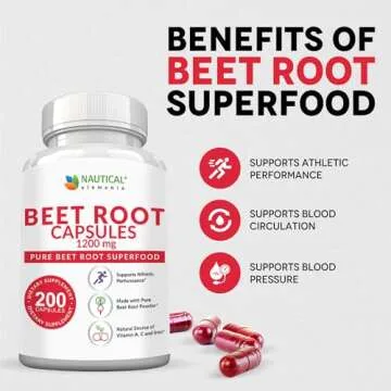 Beet Root Capsules for Blood Pressure & Athletic Support