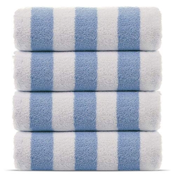 Chakir Turkish Linens Premium Quality 100% Cotton Cabana Pool Beach Towels 4-Pack