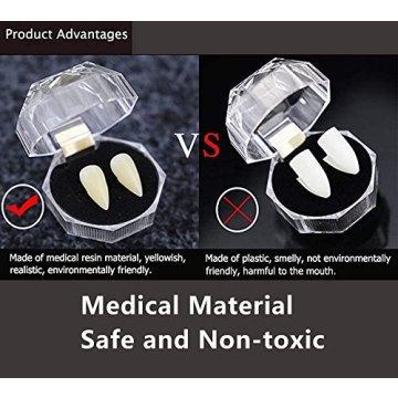 Vampire Fangs Set - 3 Sizes for Halloween Cosplay