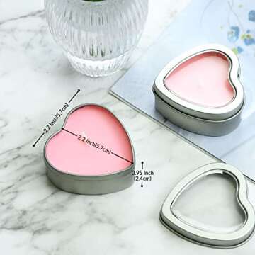 DEYBBY Rose Aromatherapy Pink Tea Light Large Candles, Highly Scented tealight Candles—6 Hours Burn Time for Valentine's Gift, Dinner, Wedding (Pack of 6)