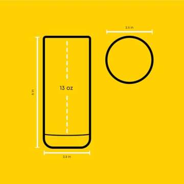 JoyJolt Faye 13oz Highball Glasses, 6pc Tall Glass Sets. Lead-Free Crystal Drinking Glasses. Water G...