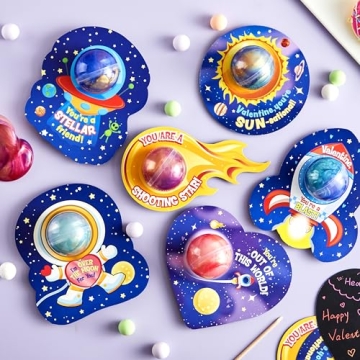 JOYIN Galaxy Slime Valentines Day Gift Cards Set