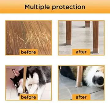 16 Pcs Square Chair Leg Floor Protectors, Chair Leg Covers to Protect Floors, Chair Leg Caps, Chair Foot Protectors for Wood Floors, Chair Leg Protectors for Hardwood Floors, Anti-Scratch & No Noise.