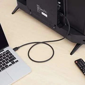 Amazon Basics HDMI Cable, 3 Feet, HDMI 2.1 to HDMI Cable (48Gbps), 8K@60Hz 4K@120Hz Certified Ultra High Speed, Black, Compatible with PS5/Xbox/TV/Monitor