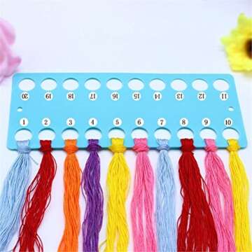 Teemico 12 Pack Embroidery Floss Organizer Cross Stitch Thread Holder Storage Tool (12)